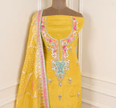 Shimmer Yellow Unstitched Suit